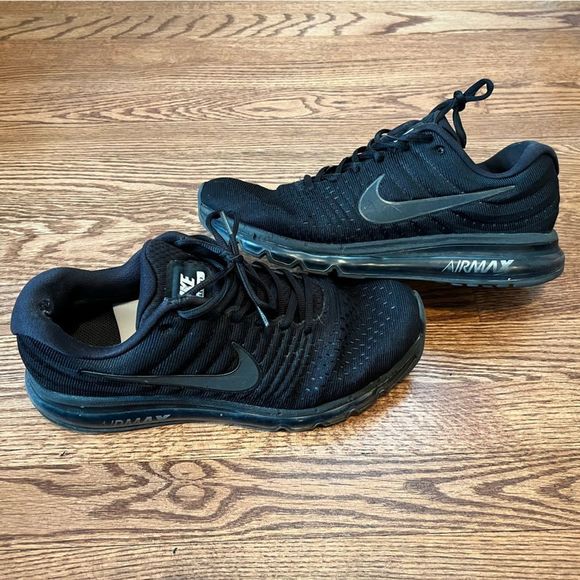 Nike Air Max 2017 Triple Black Running Shoes - Size 11 - Picture 2 of 14